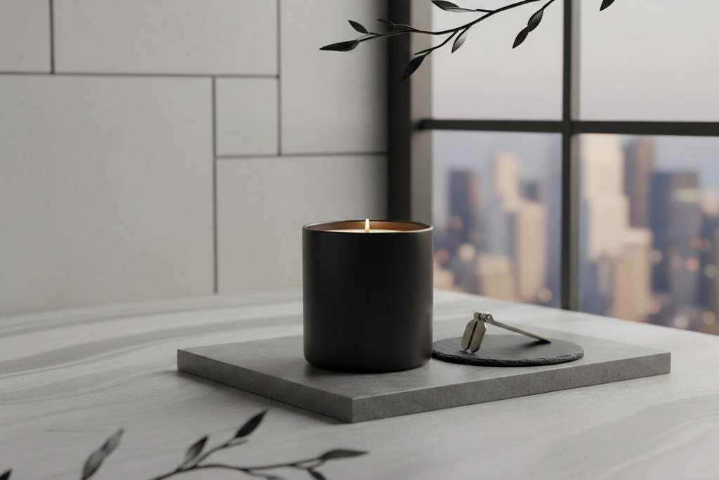 Urban sleek candle without text